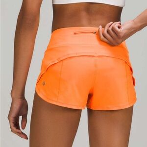 Lululemon Speed Up Low-Rise Lined Short 2.5” Orange Soda